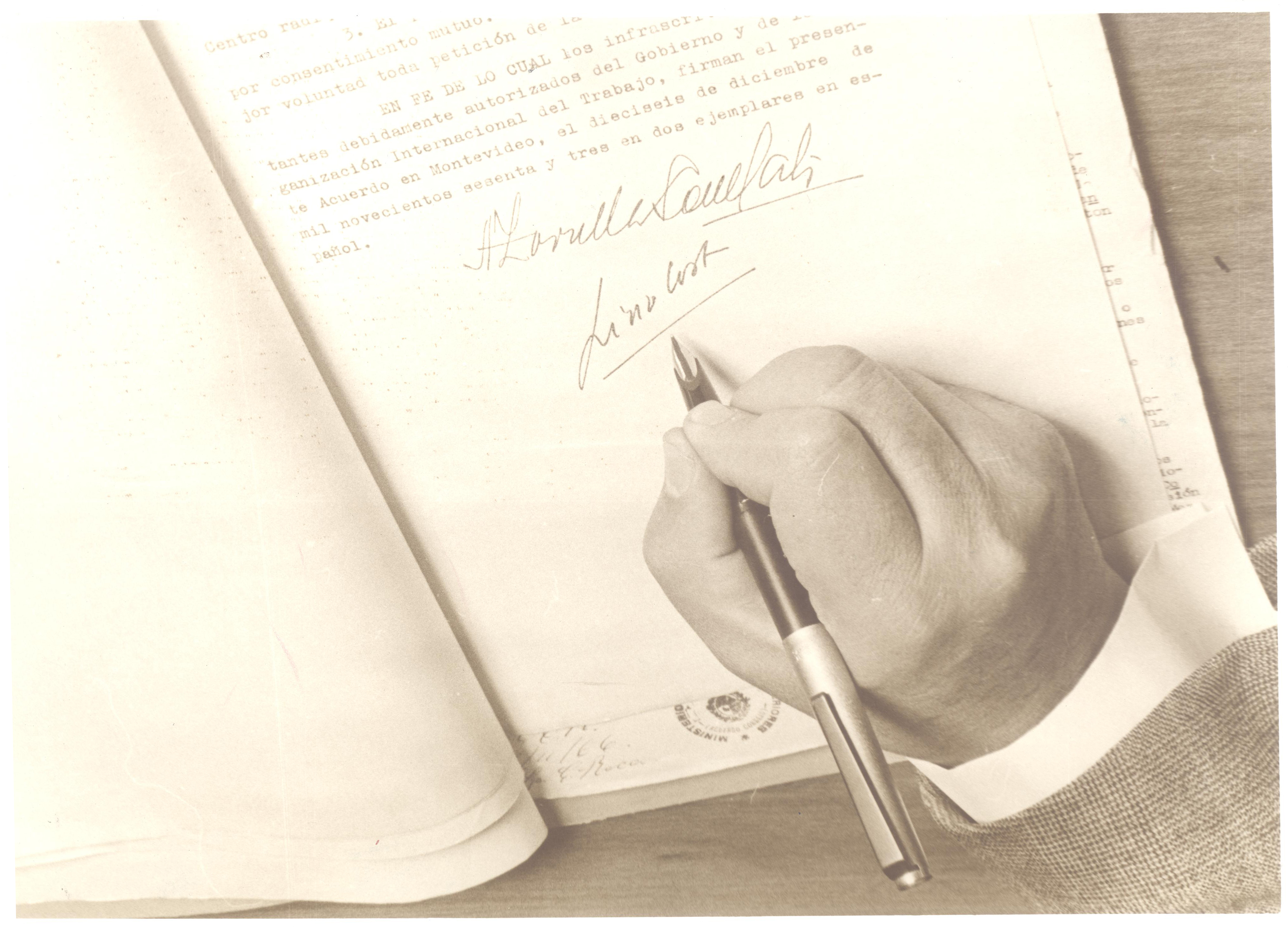 Firma del acuerdo de creación de Cinterfor – 1963 Firma del acuerdo de creación de Cinterfor – 1963
