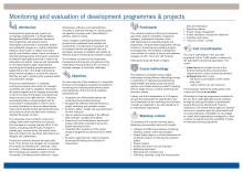 Monitoring and evaluation of development programmes & projects